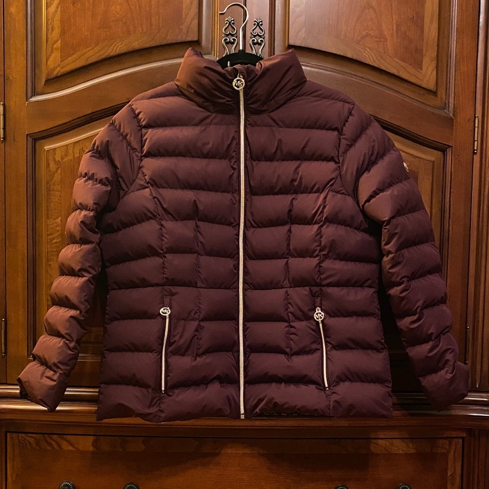 Michael Michael Kors Deep Burgundy Puffer Jacket